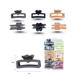 pinza rectangular corazón 7cm C/12 EEO746