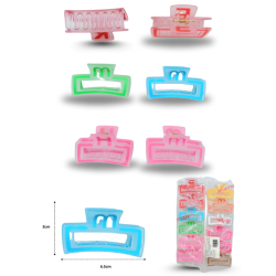 pinza rectangular letras 6.5cm C/12 EO740