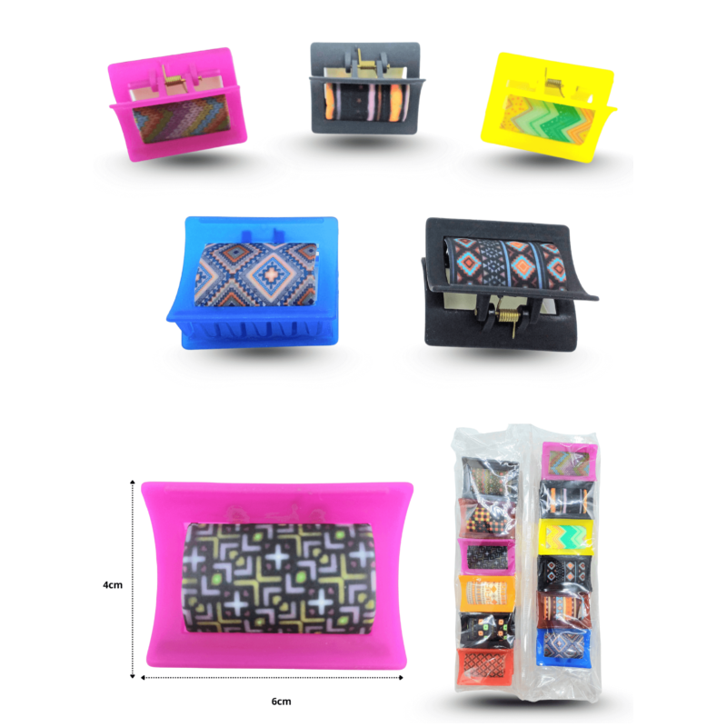 pinza rectangular mosaico 6cm C/12 HLK-1311