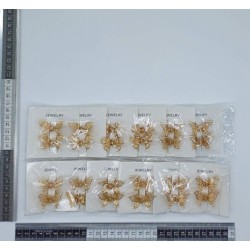 piojo mariposa color dorada C/12 I-60 o 24H102